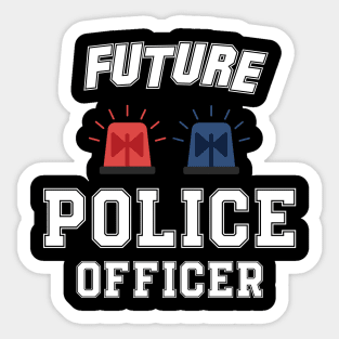 Kids Future Police Officer Fun Novelty Sticker